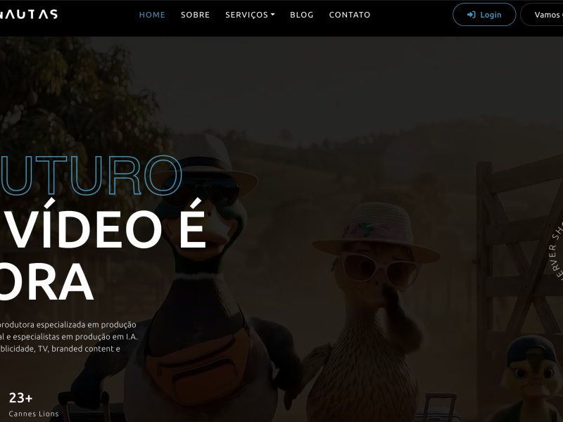 Thumbmail do site da Astronautas