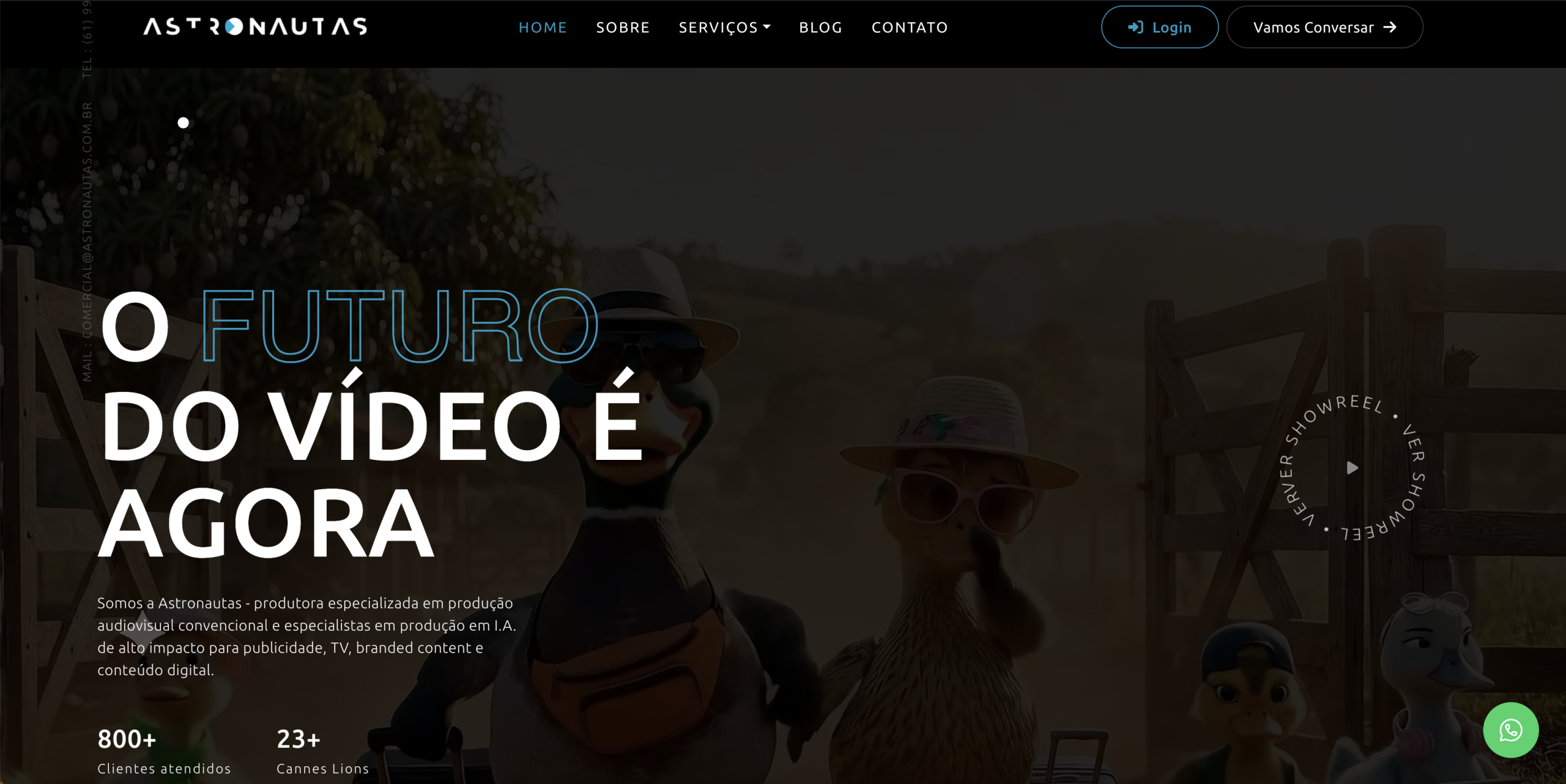 Thumbmail do site da Astronautas